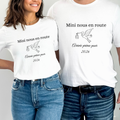 Tshirt pour annonce grossesse en couple cigogne 2- vendu à l'unité (Copie)